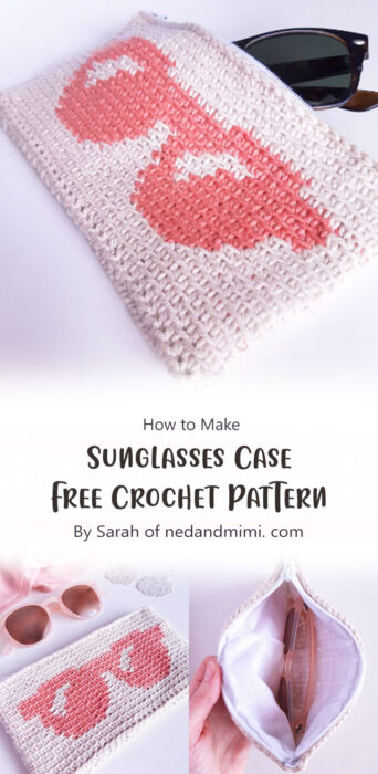 Sunglasses Case - Free Crochet Pattern By Sarah of nedandmimi. com